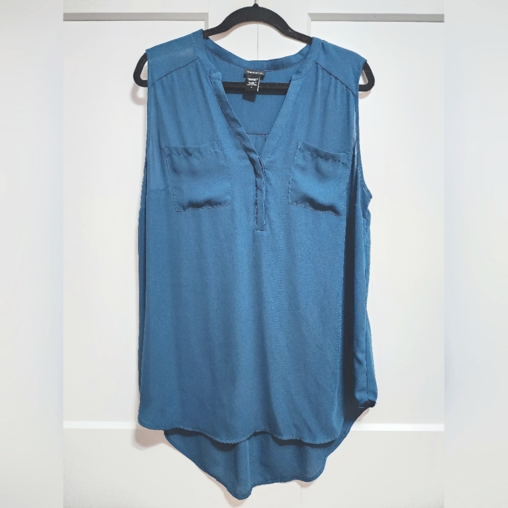 Torrid Teal Sleeveless Blouse